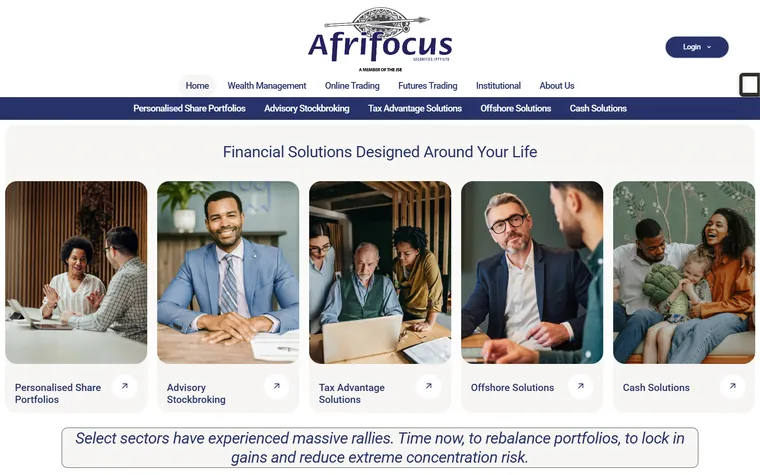 Afrifocus website designed and built by FUTR Agency