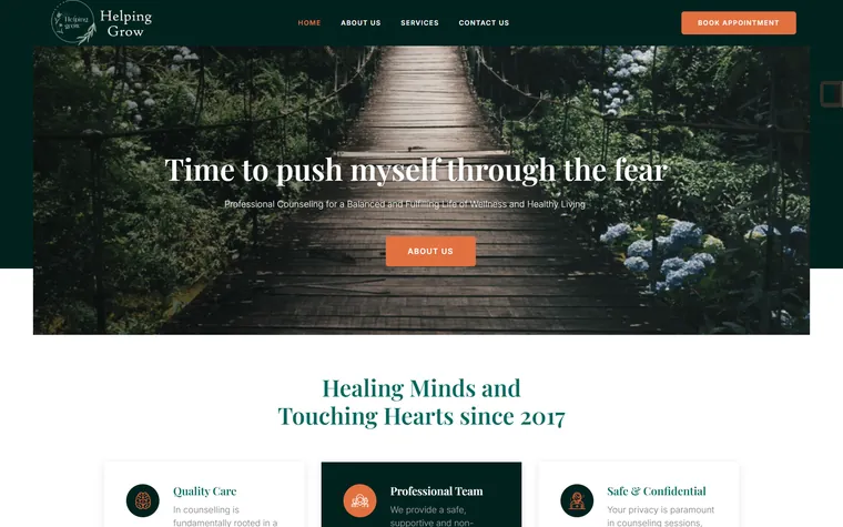 Helping Grow website by FUTR Agency