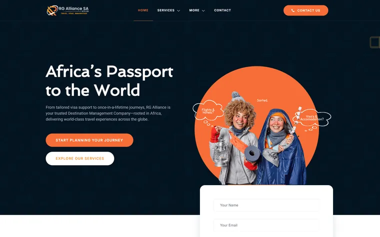 RG Alliance website by FUTR Agency