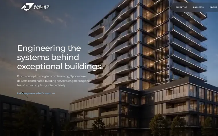 Spoormaker & Partners website by FUTR Agency