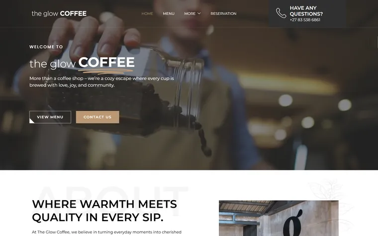 The Glow website designed and built by FUTR Agency