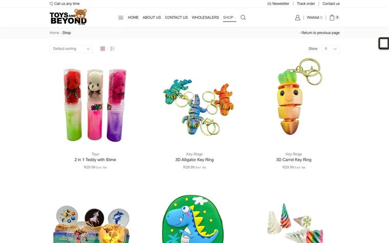 Toys & Beyond — additional screen