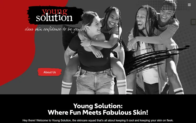 Young Solution — Skincare website designed and built by FUTR Agency